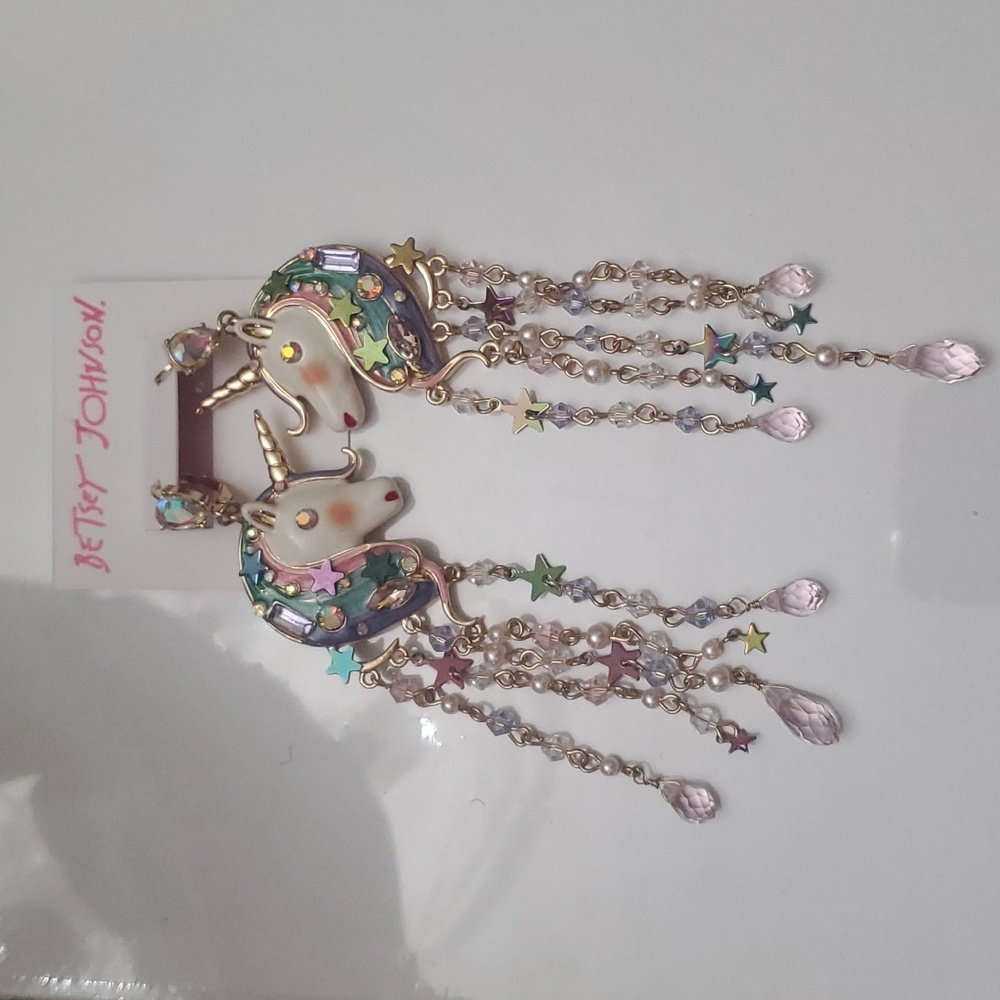 Betsey johnson unicorn earrings